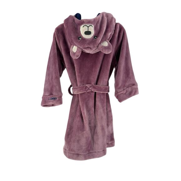L.L. Bean Girls Toddler Pink Cozy Animal Hooded Robe Size 3T - Picture 2 of 5